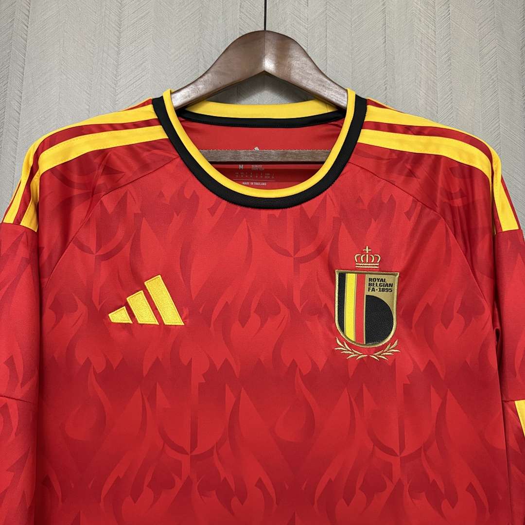 2627 Belgium Home Long-Sleeve Jersey S-4XL — foto 5