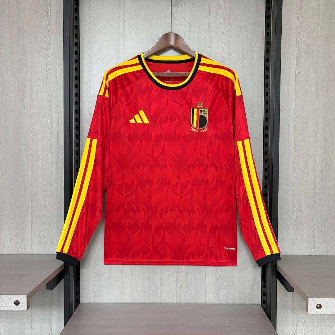 2627 Belgium Home Long-Sleeve Jersey S-4XL — foto 1