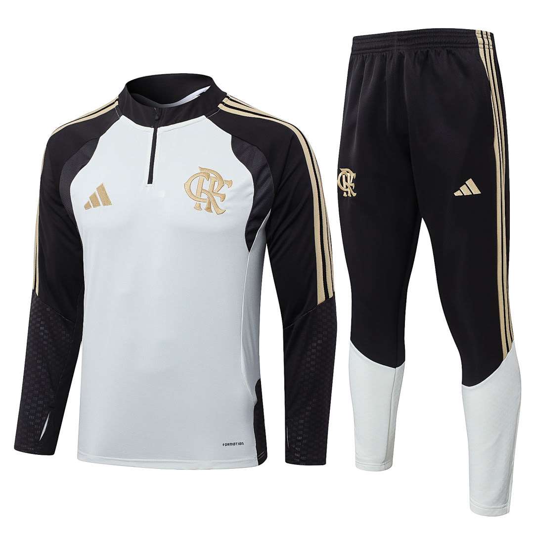 B26021# 2627 Flamengo Beige Half-Zip Suit S-2XL — foto 1