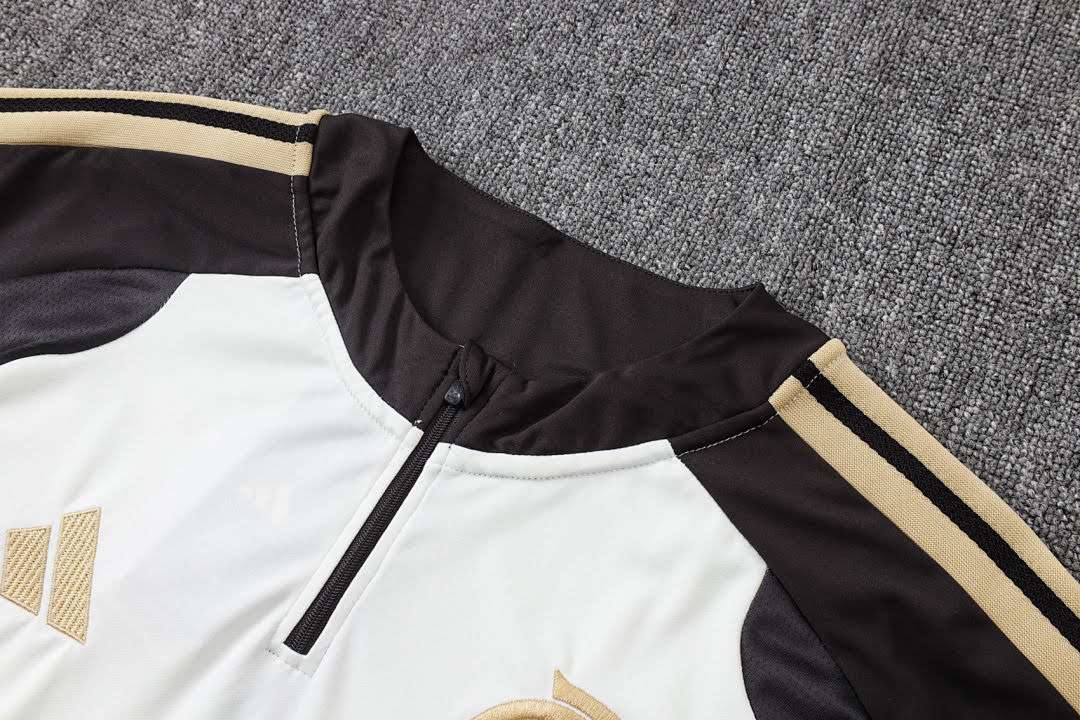 B26021# 2627 Flamengo Beige Half-Zip Suit S-2XL — foto 4