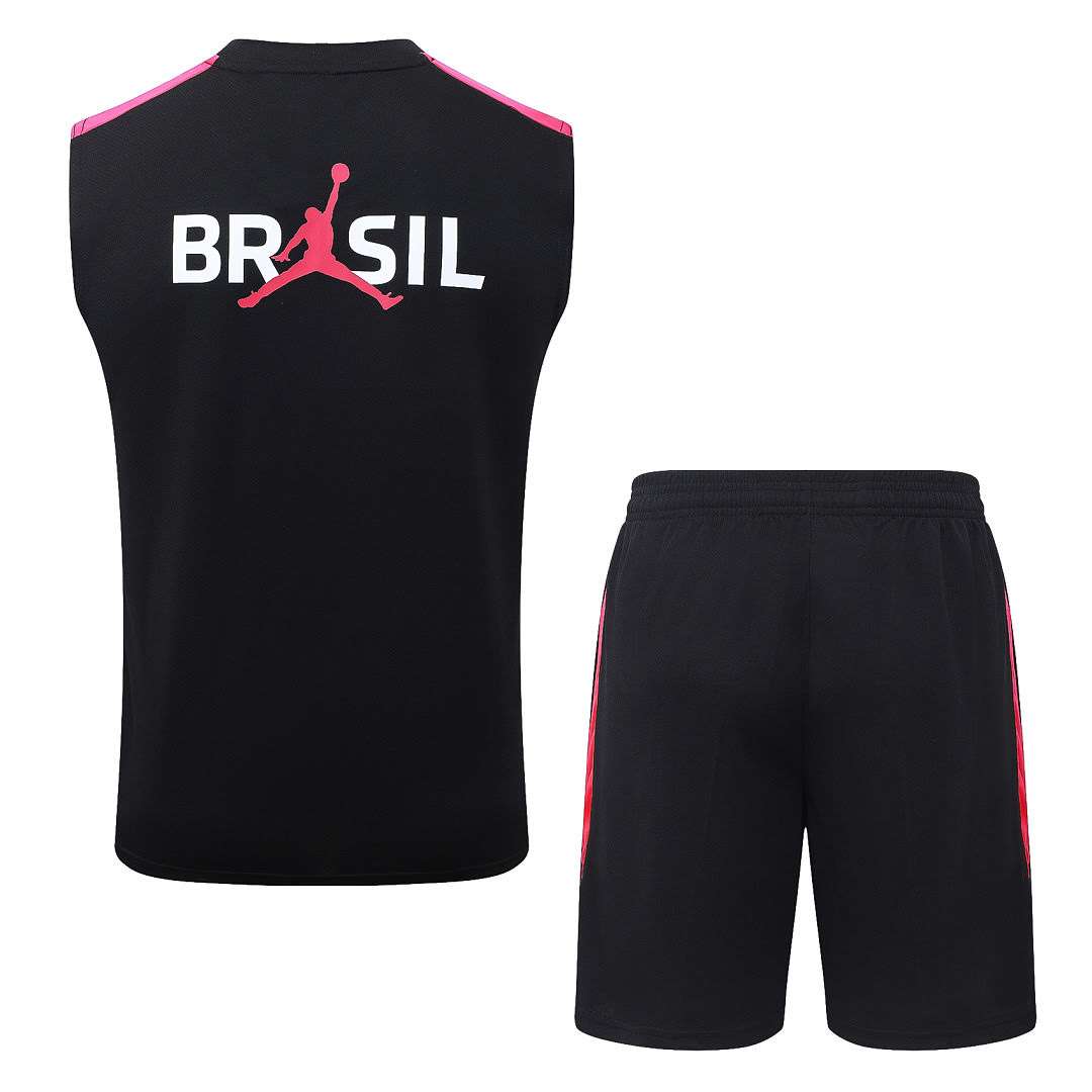 D26028# 2627 Brazilian Black (Red Stripes) Vest Set S-2XL — foto 2