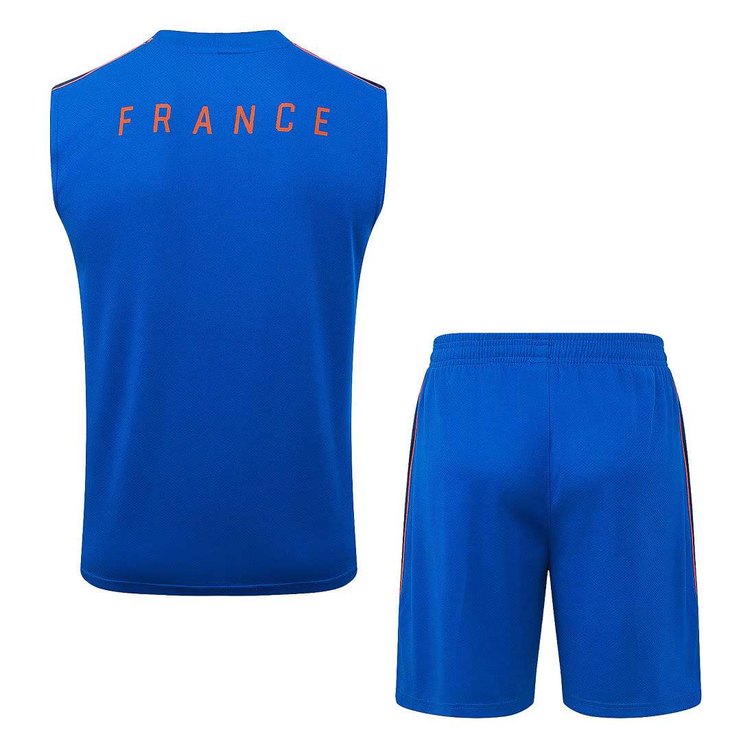 D26032# 2627 French-style blue vest set, sizes S-2XL — foto 2
