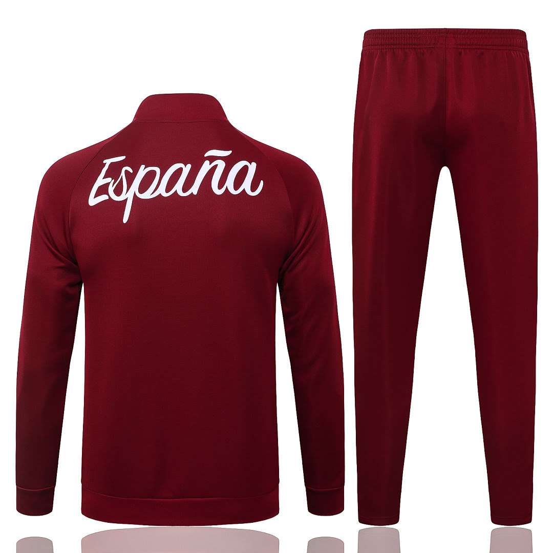 A26037# 2627 Spanish Maroon Long Zipper Suit S-2XL — foto 2