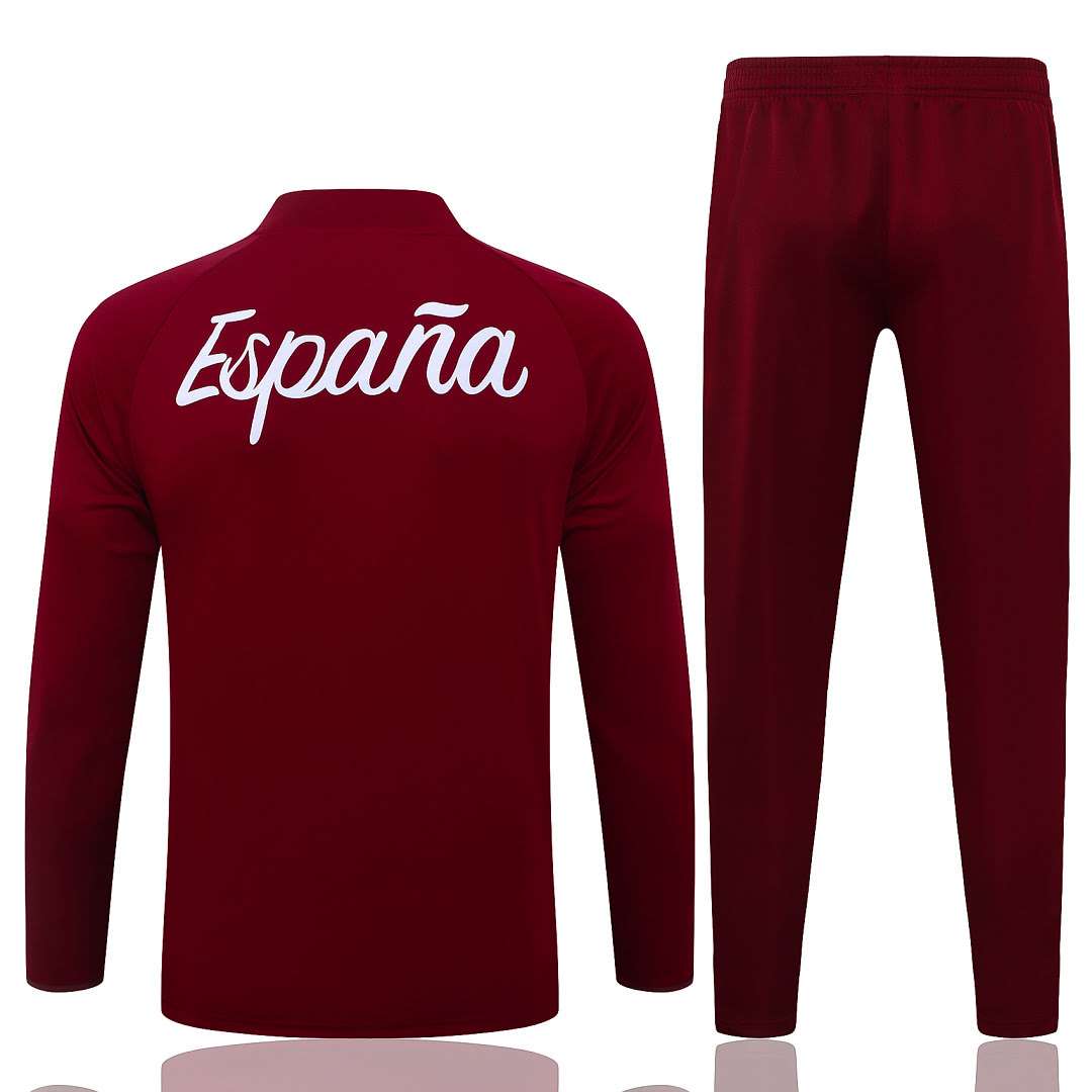 B26036# 2627 Spanish maroon half-zip suit, sizes S-2XL — foto 2