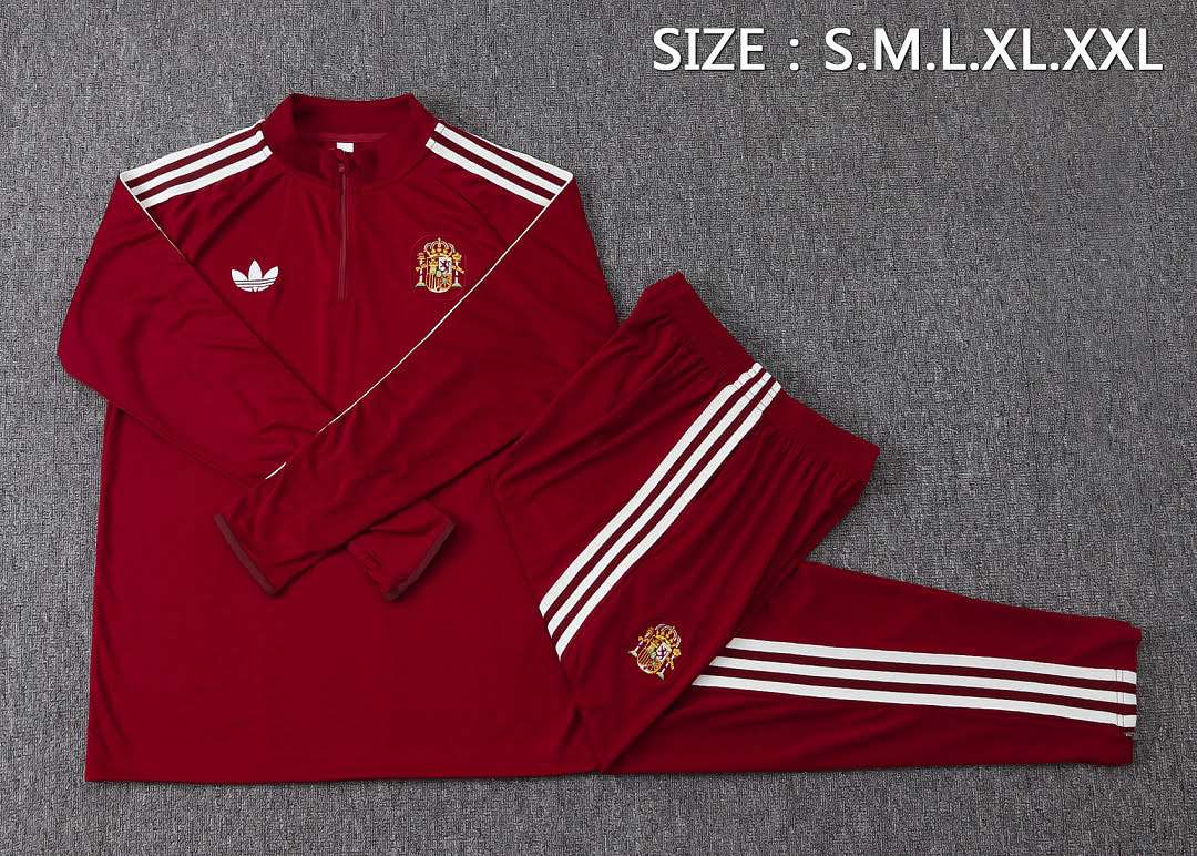 B26036# 2627 Spanish maroon half-zip suit, sizes S-2XL — foto 3