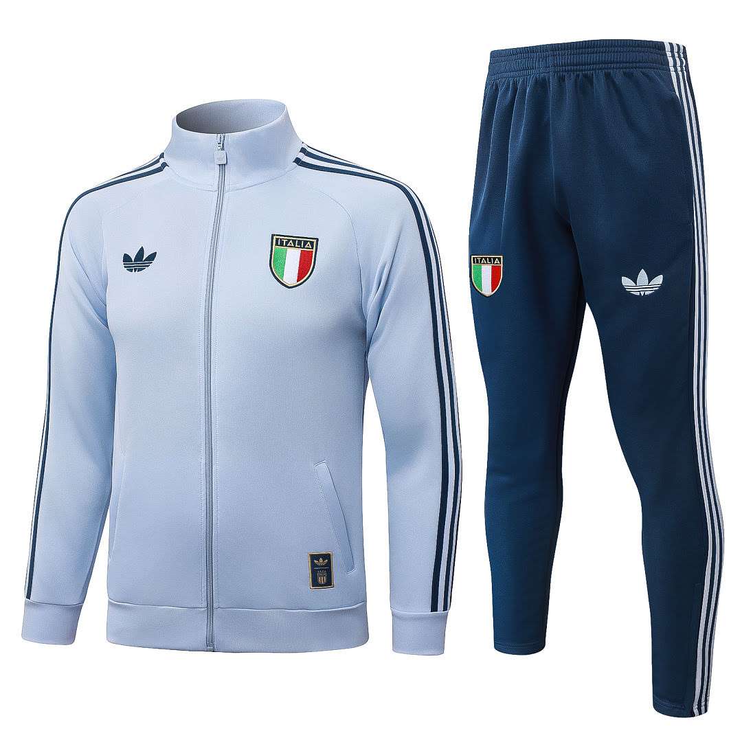 A26054# 2627 Italian Light Blue Long Zipper Suit S-2XL — foto 1