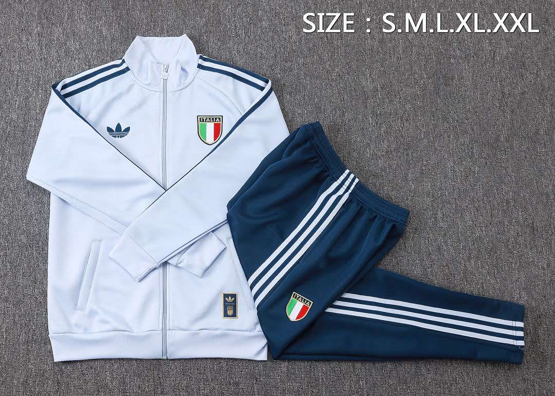 A26054# 2627 Italian Light Blue Long Zipper Suit S-2XL — foto 3
