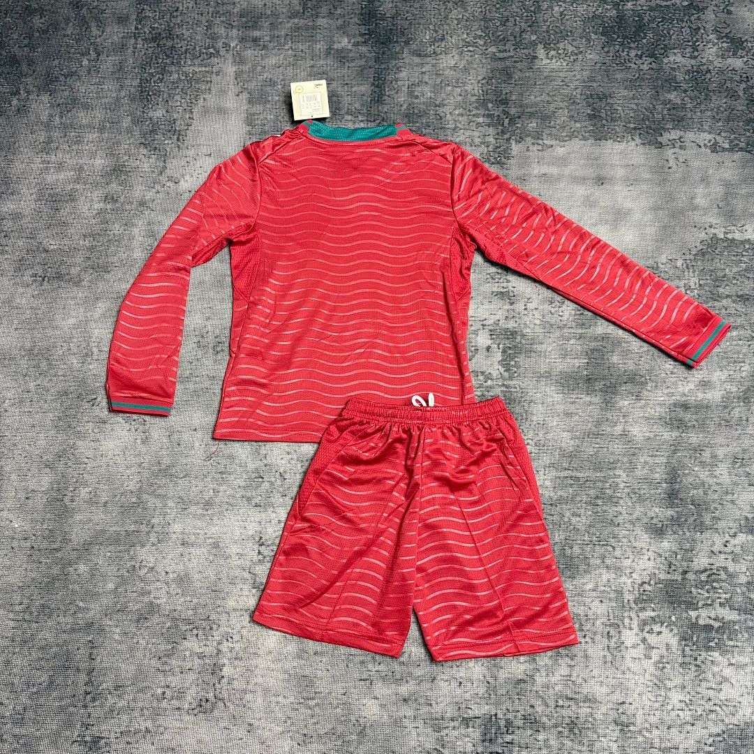 2627 Portugal Home Long-Sleeved Kids Jersey 16-28 — foto 2