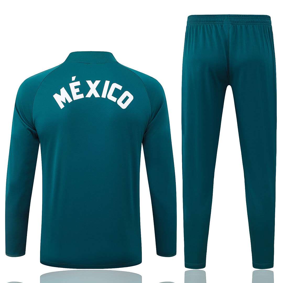 B26051# 2627 Mexican Dark Green Half-Zip Suit S-2XL — foto 2