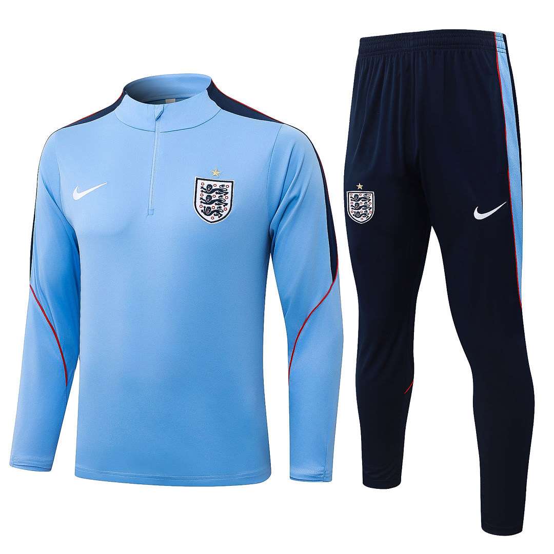 B26052# 2627 England Light Blue Half-Zip Suit S-2XL — foto 1