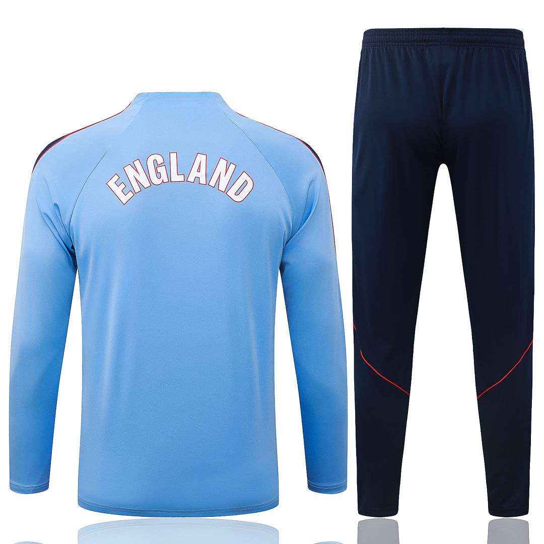 B26052# 2627 England Light Blue Half-Zip Suit S-2XL — foto 2