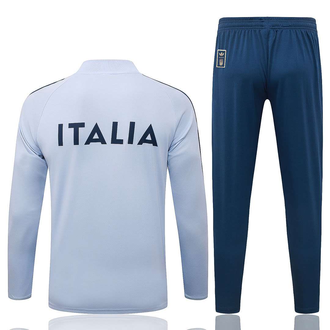 B26060# 2627 Italian Light Blue Half-Zip Suit S-2XL — foto 2