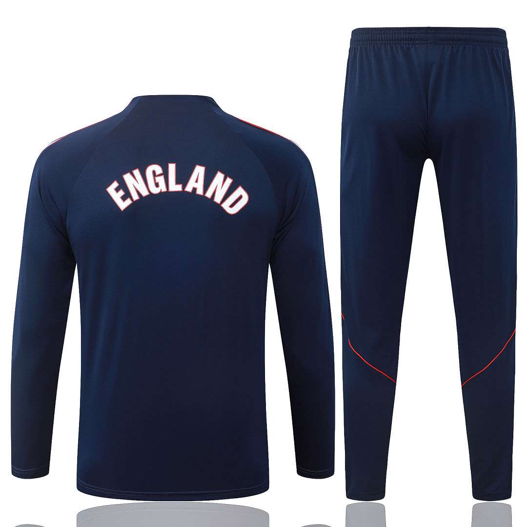 B26062# 2627 England Dark Blue Half-Zip Suit S-2XL — foto 2