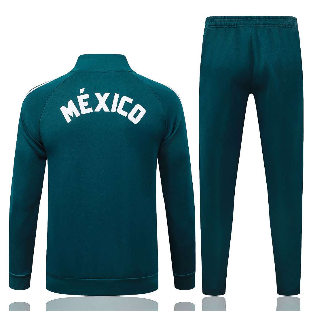 A26049# 2627 Mexican Dark Green Long Zipper Suit S-2XL — foto 2