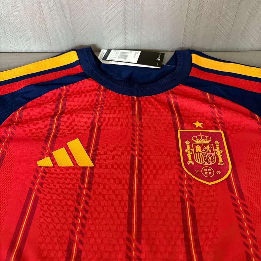 2627 Spain Home Long-Sleeve Player Jersey S-4XL — foto 3