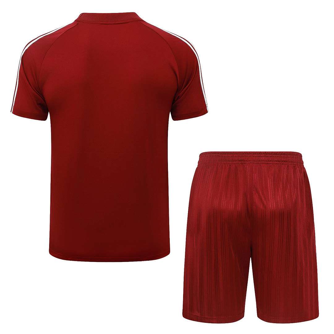 J26037# 2627 Spanish Maroon Short-Sleeve Set S-2XL — foto 2