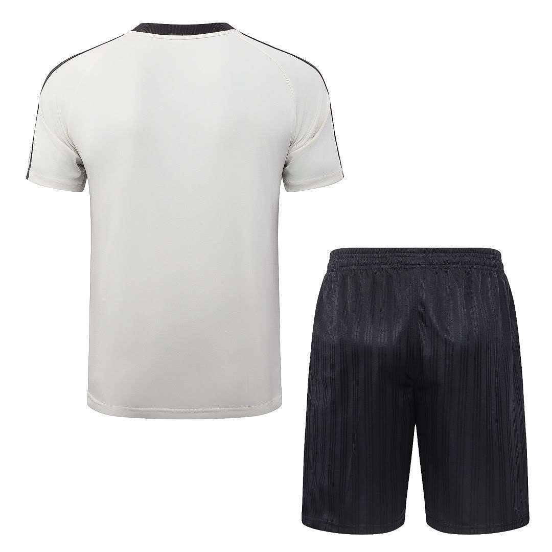 J26052# 2627 Germany Off-white Short-sleeved Suit S-2XL — foto 2
