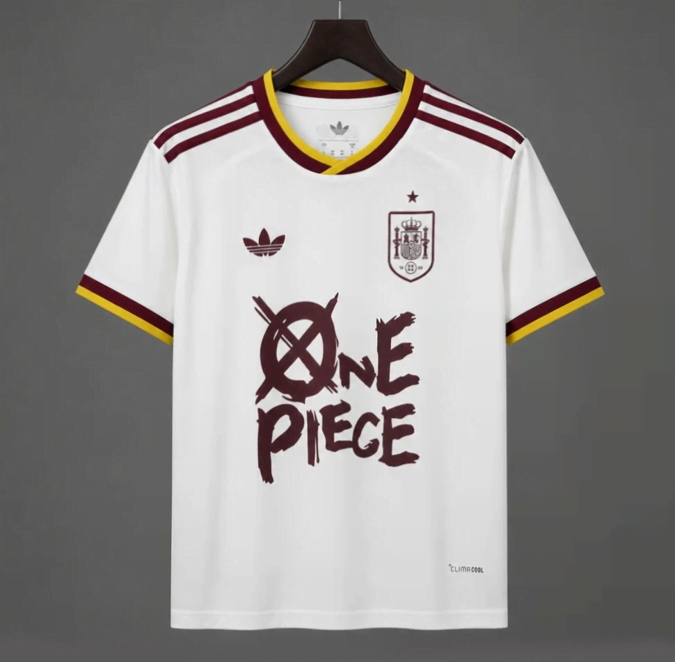 2627 Spain x One Piece  Away Special Printing Jersey S-4XL — foto 1