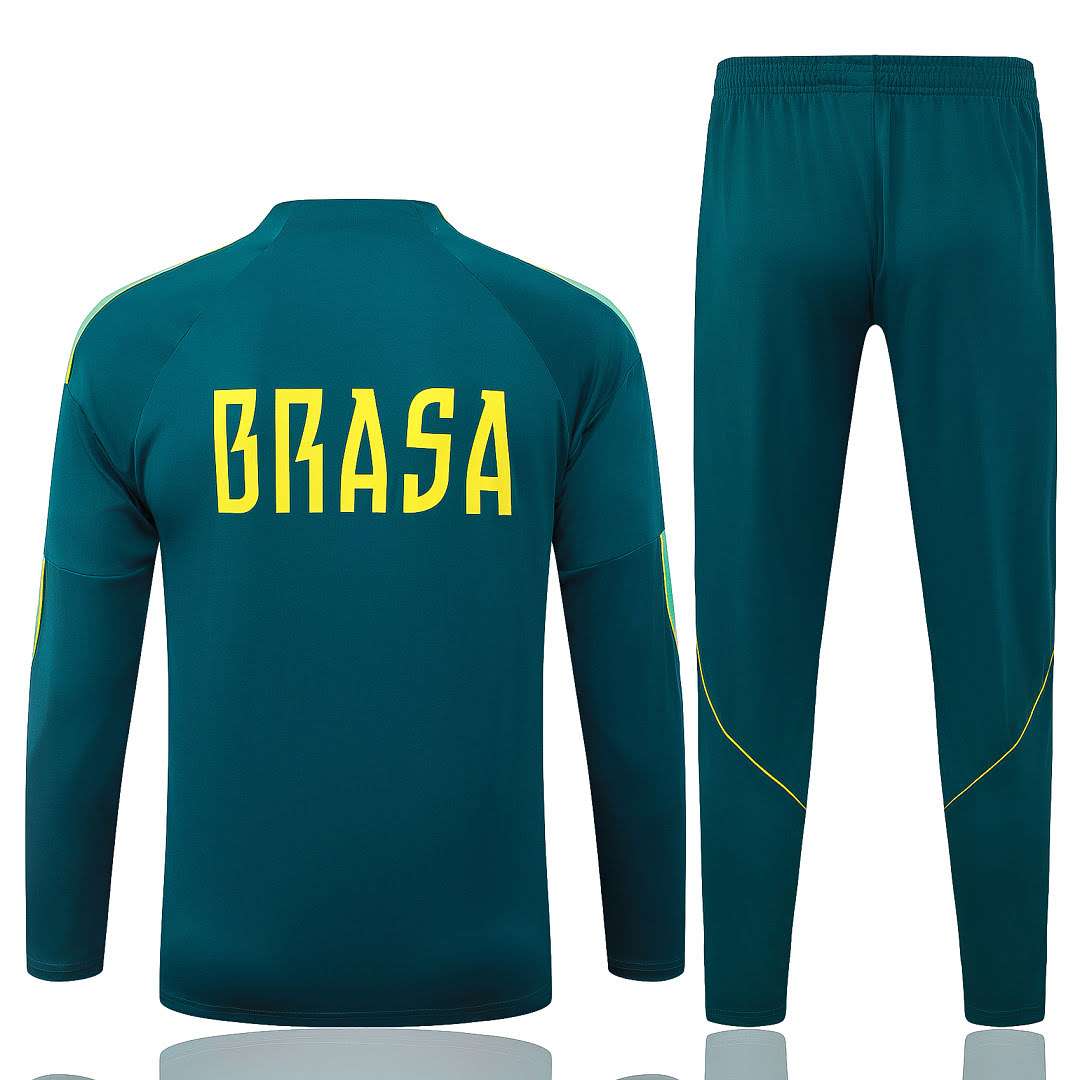 B26076# 2627 Brazilian Dark Green Half-Zip Set S-2XL — foto 2