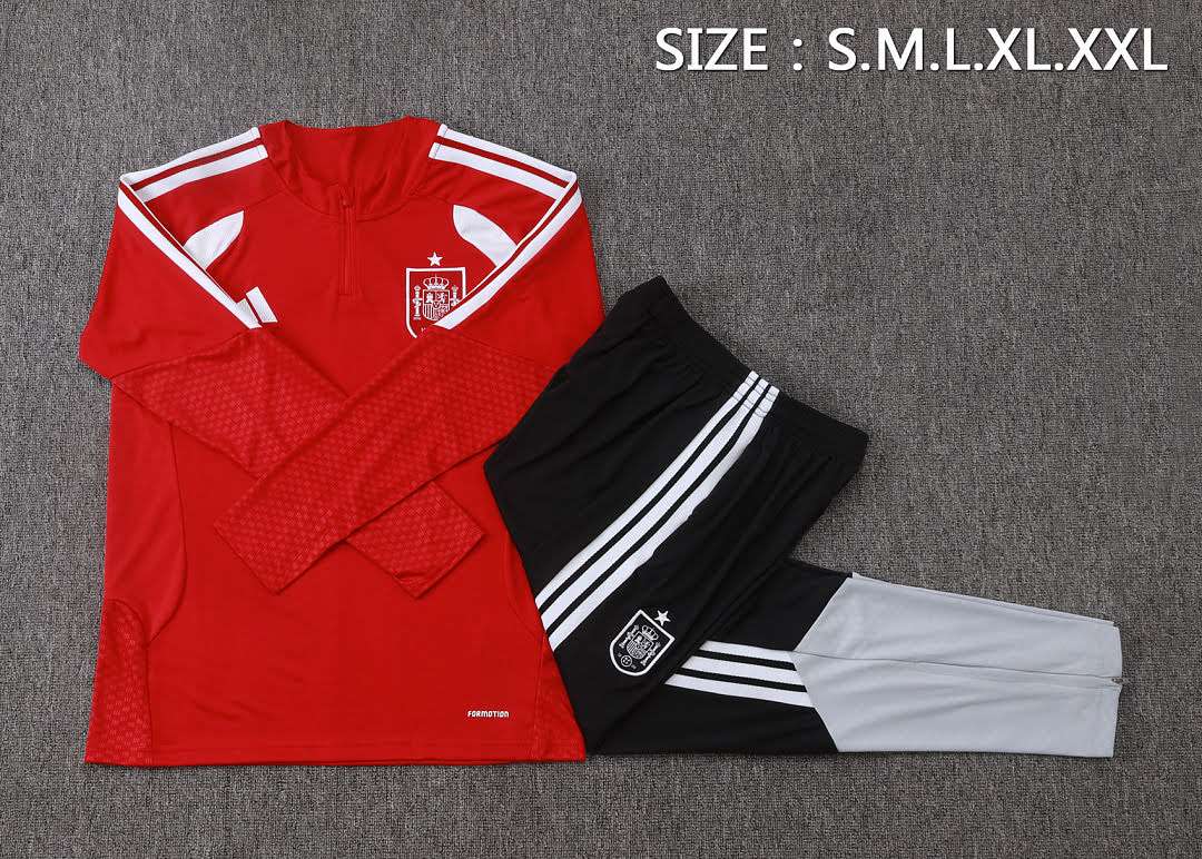B26079# 2627 Spain Red Half-Zip Suit S-2XL — foto 4