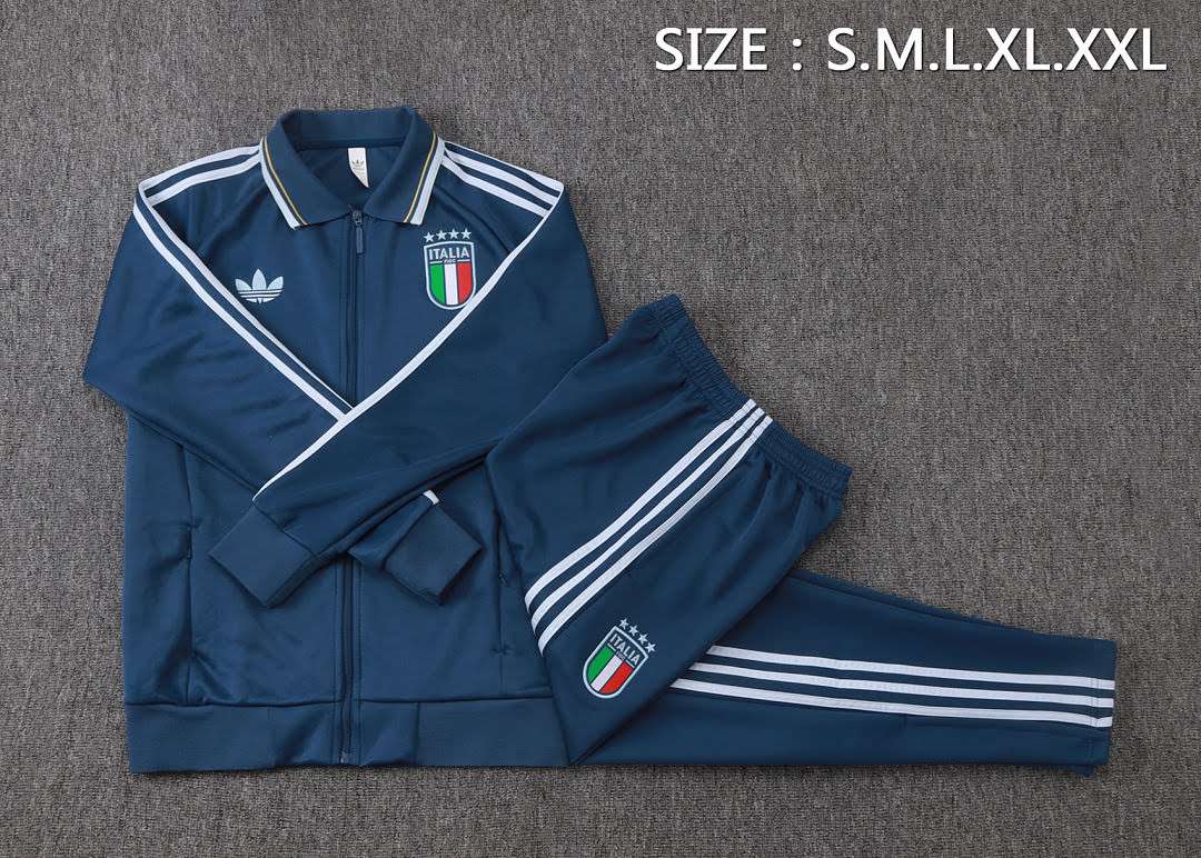A26061# 2627 Italy Dark Blue Long Zipper Suit S-2XL — foto 3