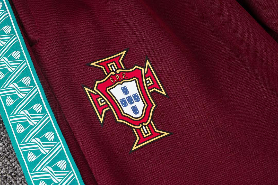 A26062# 2627 Portugal Maroon Long Zipper Suit S-2XL — foto 4