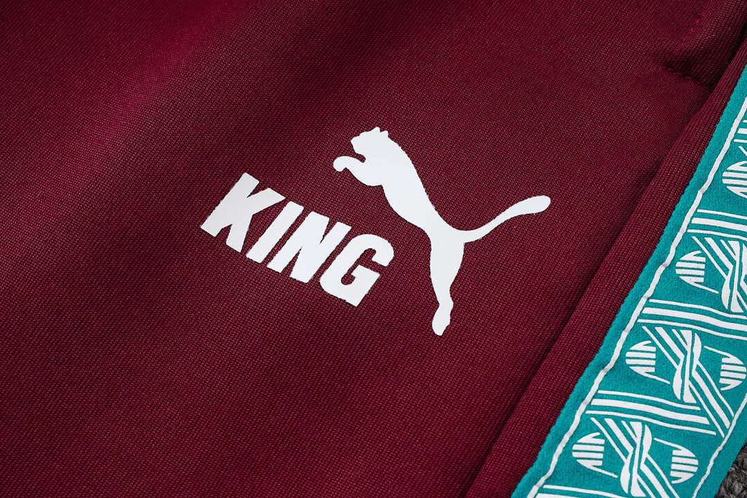 A26062# 2627 Portugal Maroon Long Zipper Suit S-2XL — foto 5
