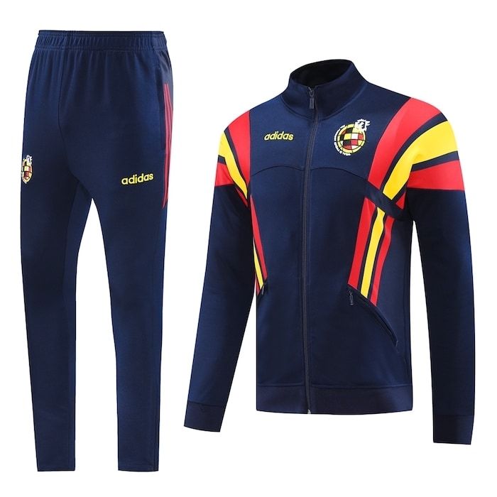 2425 spain long zipper deep blue  training suit S-XXL