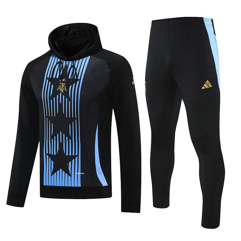 2526 Argentina  balck with cap kit S-XXL