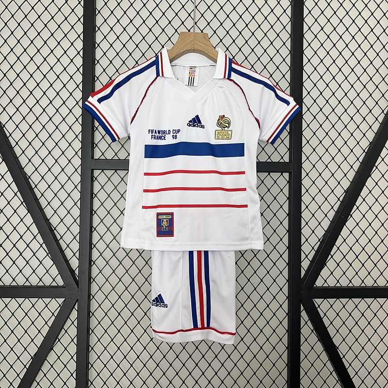 Retro Kids-1998 frança Away SIZE 16-28