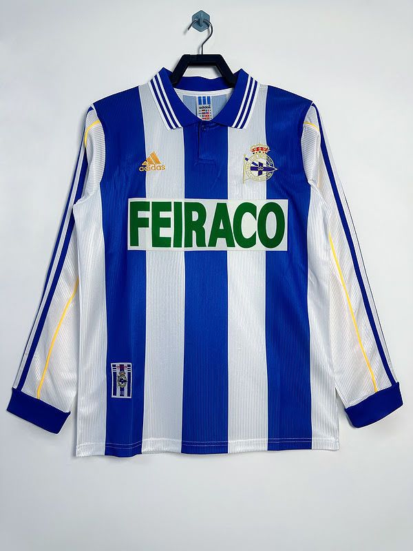 1999-00 Deportivo La Coruna home long sleeve S-XXL