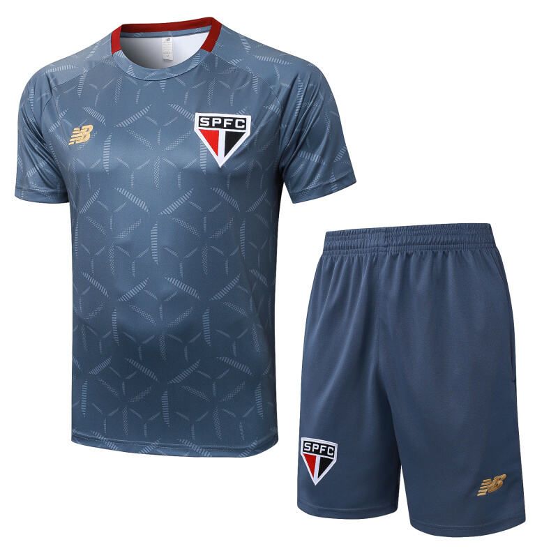 D25118# 2526 Sao Paulo Gray Inkjet Short Sleeve Suit S-2XL