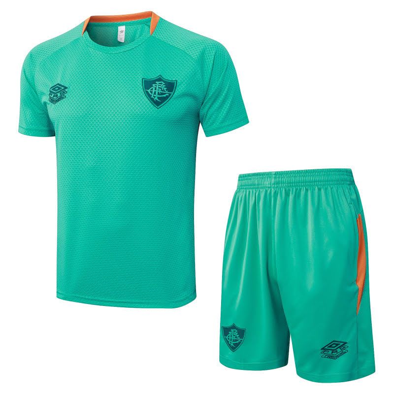 D25178# 2526 Fluminense Green Short Sleeve Suit S-2XL