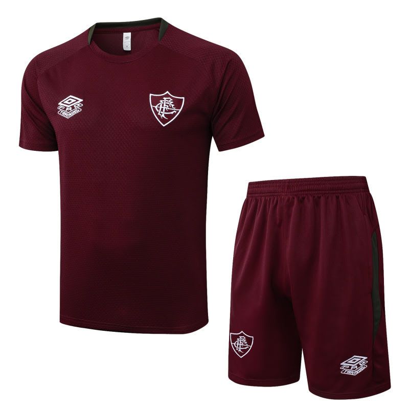 D25179# 2526 Fluminense Red Short Sleeve Suit S-2XL