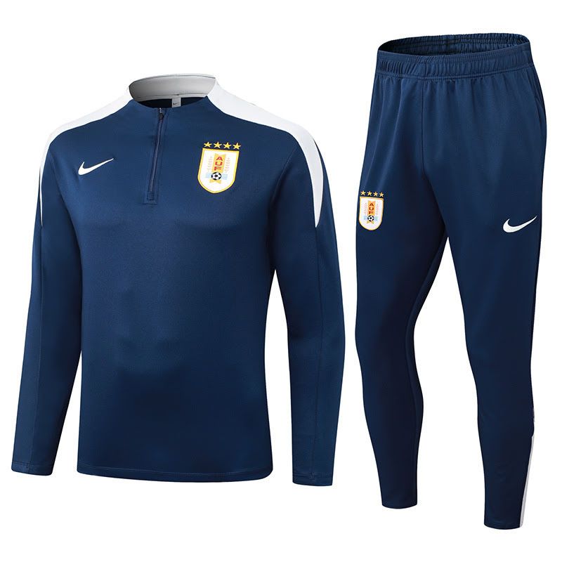 25∕26 Uruguay half zipper  blue kit  S-2XL
