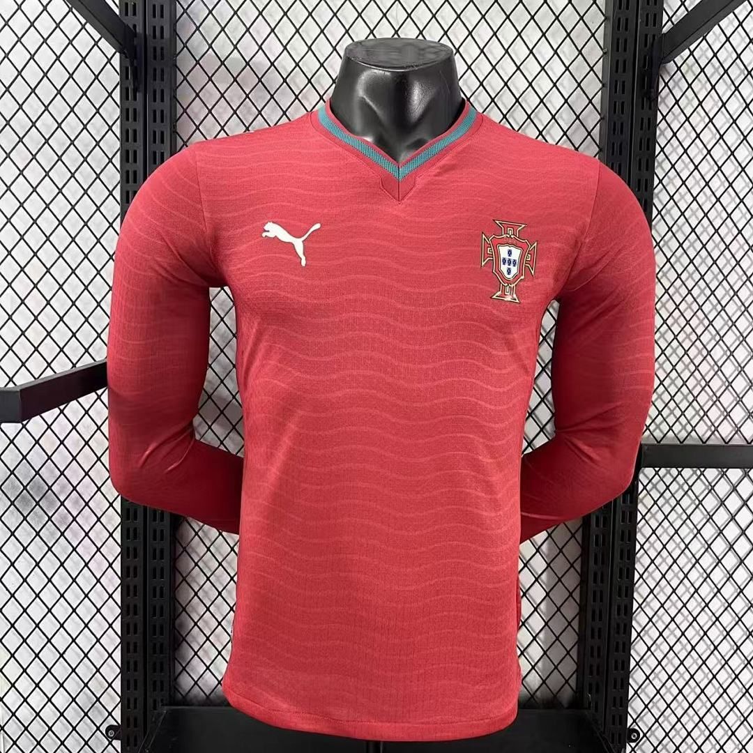 2627 Portugal home players long-sleeved shirts S-4XL