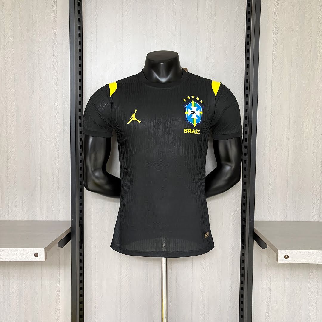 2627 Brazil Training Kit Black Player Version Jersey S-2XL