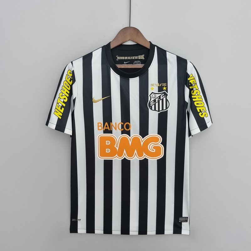 Retro Santos 2013 away white and black S-XXL
