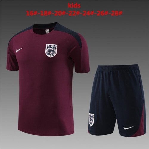 2425 England kids size deep red16-28 shorts with pockets2425