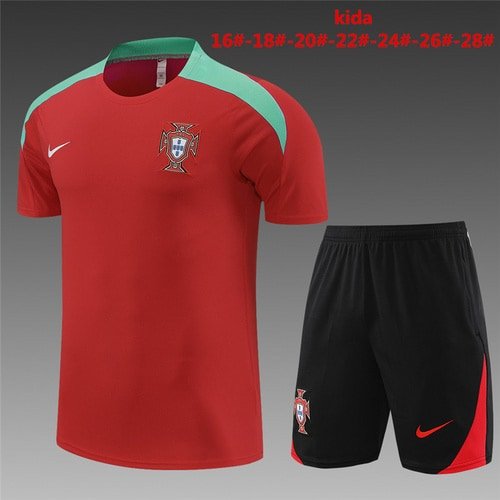2425 Portugal kids size red 16-28 shorts with pockets