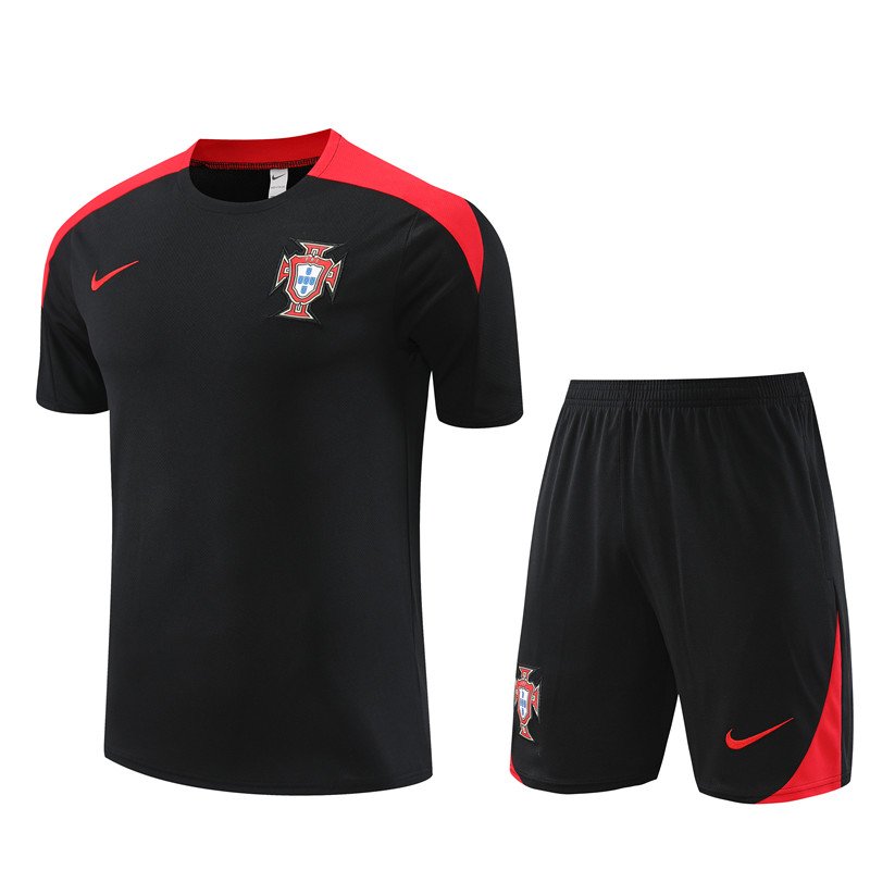 2425 Portugal black T shirt training suit S-XXL