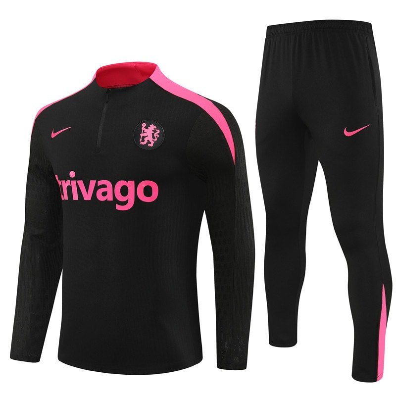 2425 Chelsea short zipper half zipper player black kit S-XXL