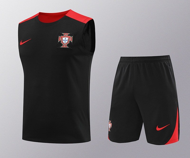 2425 Portugal black shirt vest training suit S-XXL