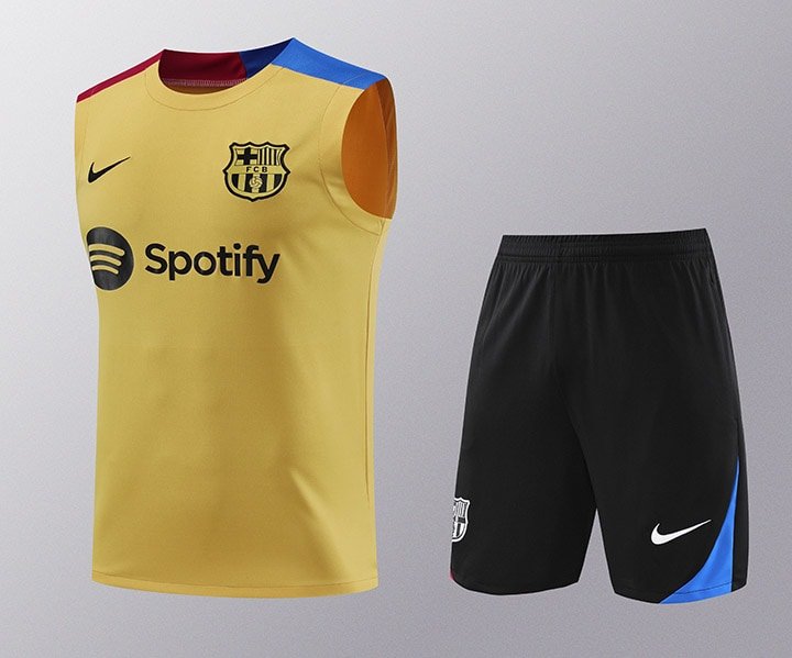 2425 Barcelona training suit vest mud yellow S-XXL