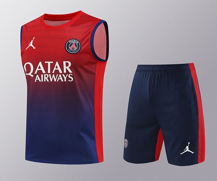 2425 PSG training suit orange and blue vest S-XXL