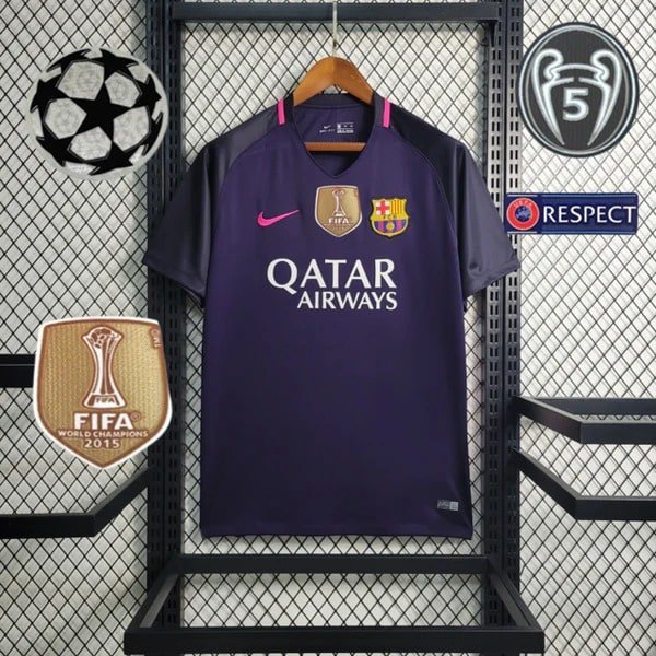 Retro 16-17 Barcelona away with 4 patches S-XXL