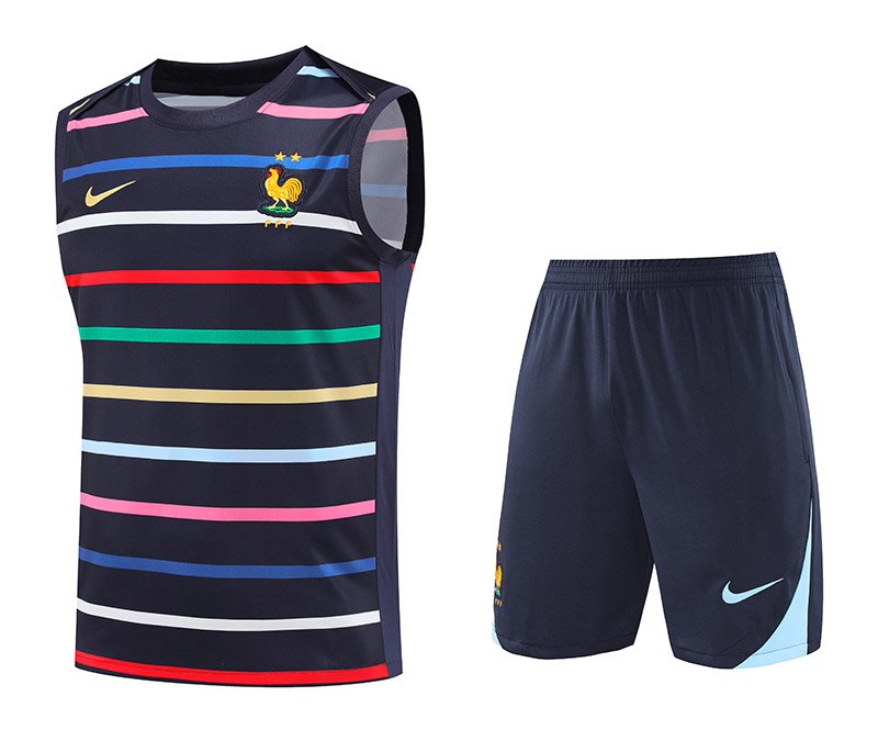 24/25 French Blue Pre-match Training kit vest S-XXL