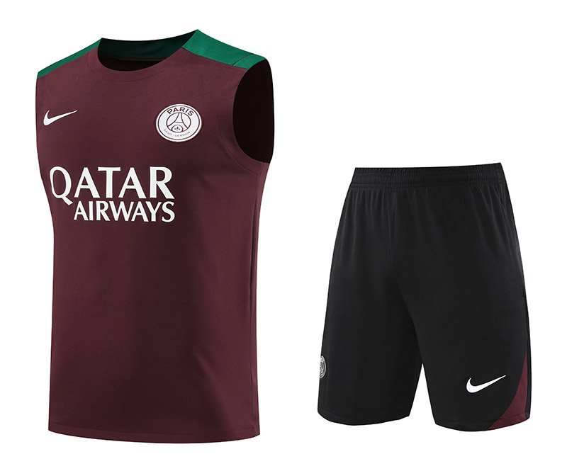 2425 PSG training suit deep red vest S-XXL