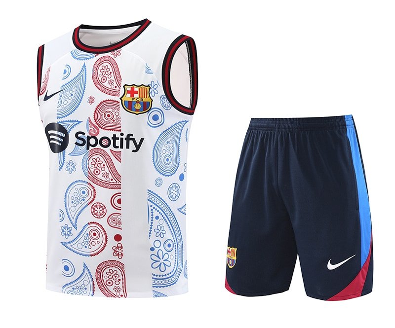 2425 Barcelona training suit white vest S-XXL