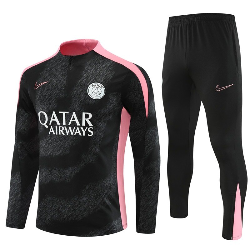 2425 PSG training suit kit black and pink player S-XXL